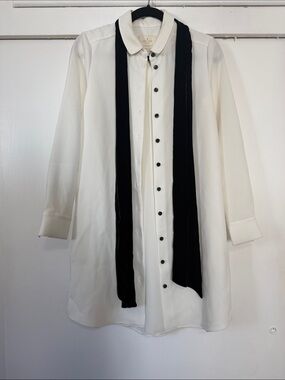 Kate Spade Griffin Shirt dress with Black Velvet Scarf 4